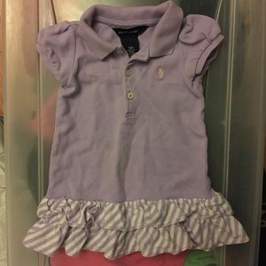 🌼🌸SPRING READY🌸🌼 POLO Ralph Lauren Polo Dress w/Striped Ruffles 9M